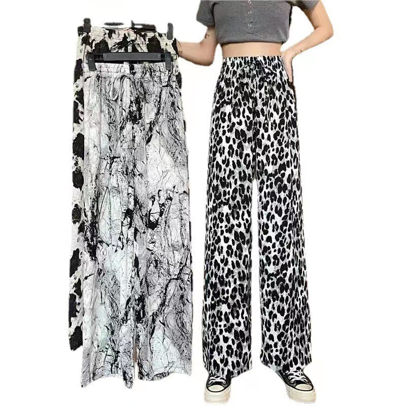 Ice Silk Ink Painting Wide-leg Pants