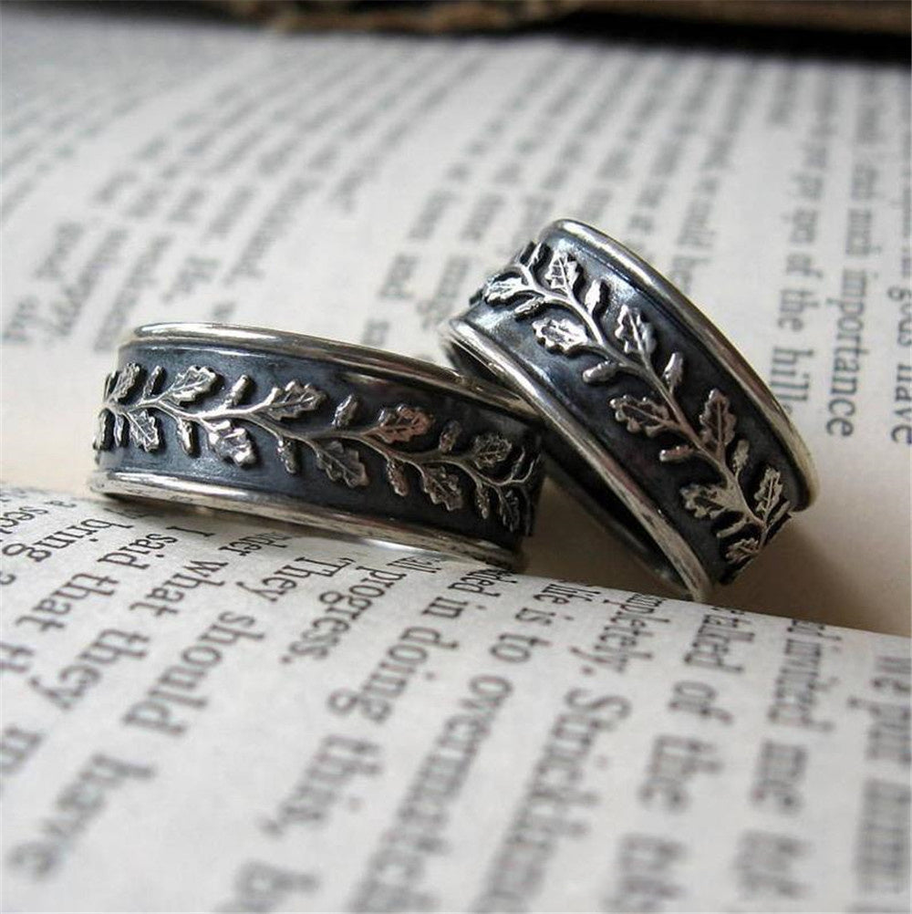 Retro Leaves Rings