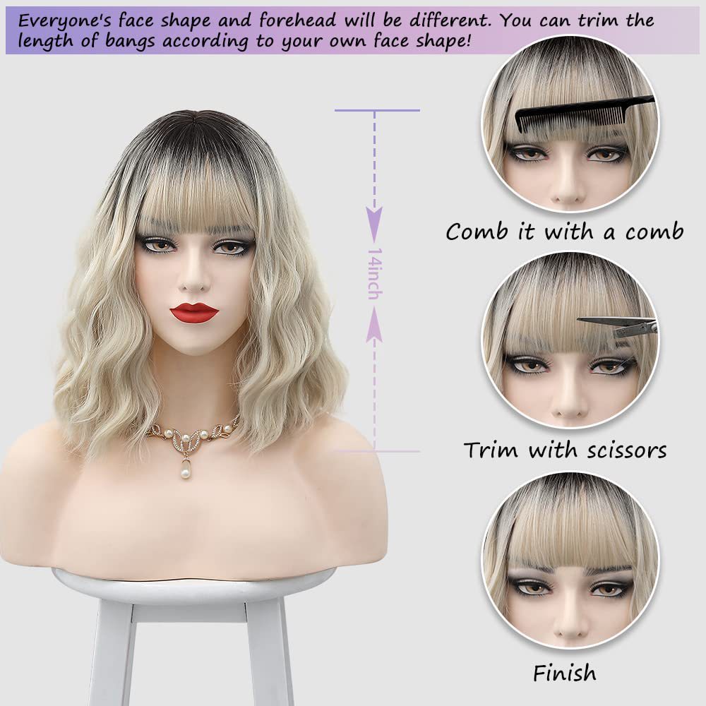Short Hair Dyeing Human Hair Wigs