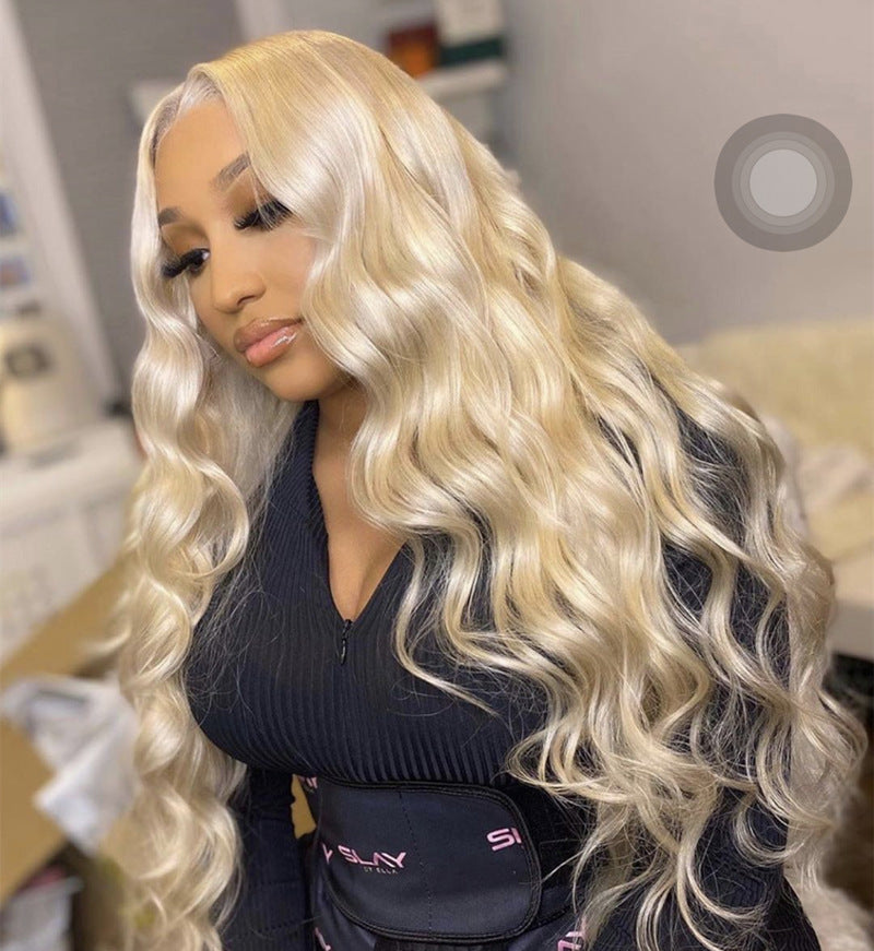 Gold Big Wave Curly Hair Wigs