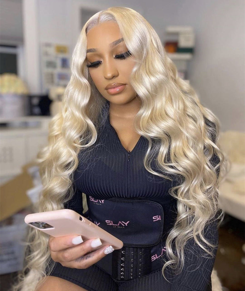 Gold Big Wave Curly Hair Wigs