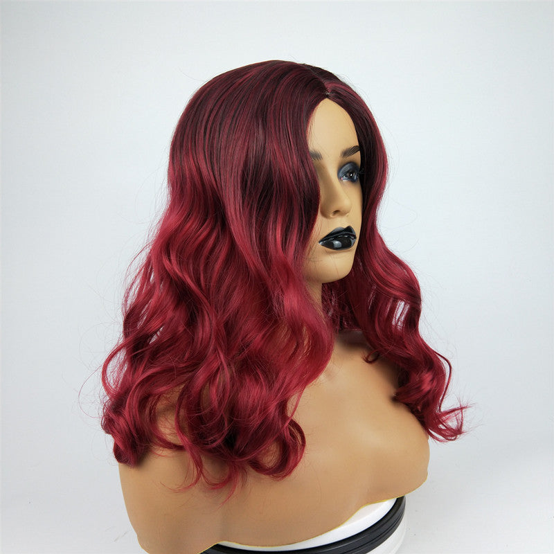 Burgundy Long Curly Human Hair Wigs