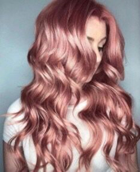 Long Curly Dyed Human Hair Wigs