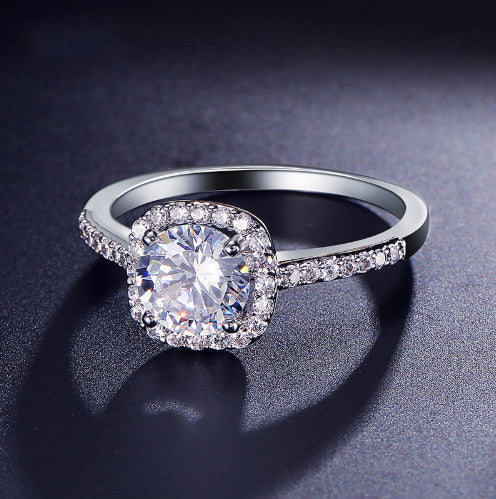 Square Bague Cubic Zirconia Ring