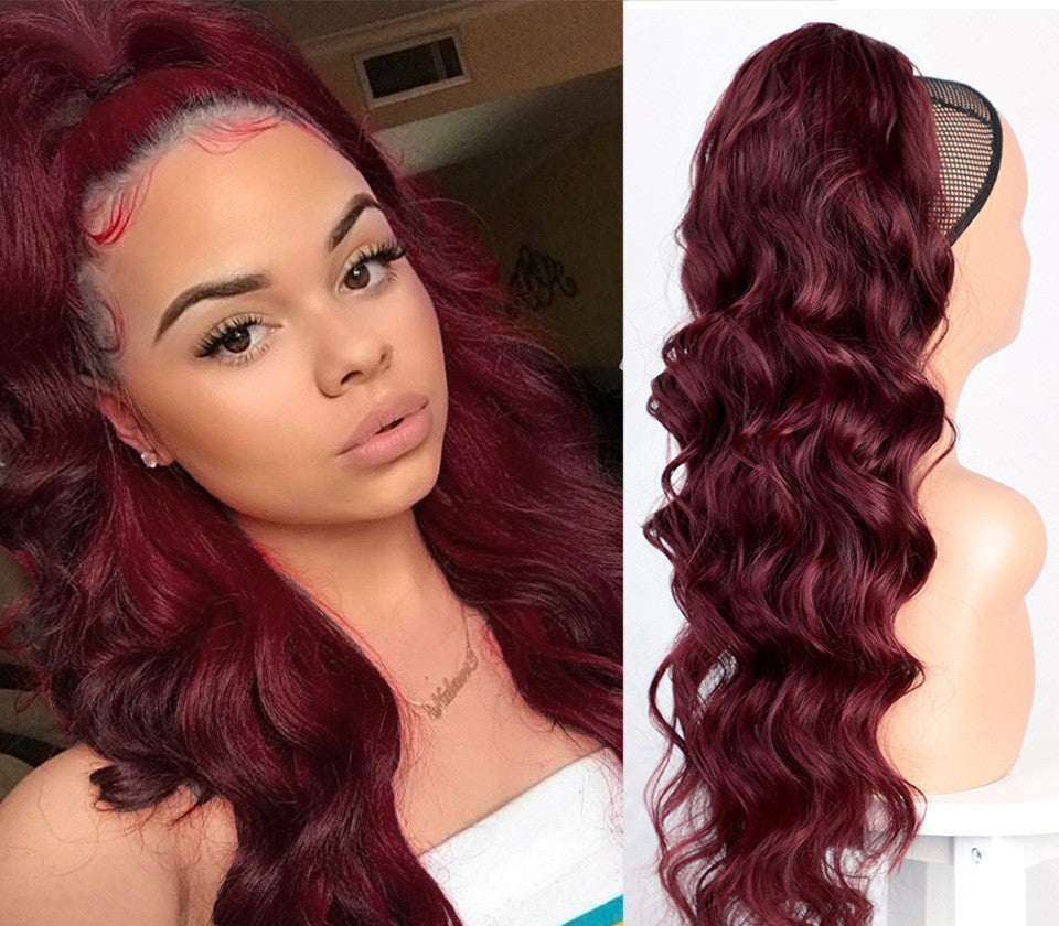 Drawstring Ponytail Matte Human Hair Wigs