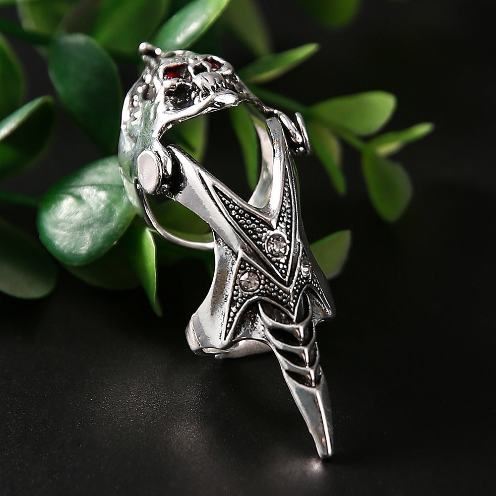 Punk Zircon Skull Knuckle Rings
