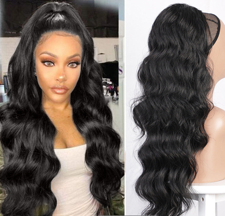 Drawstring Ponytail Matte Human Hair Wigs