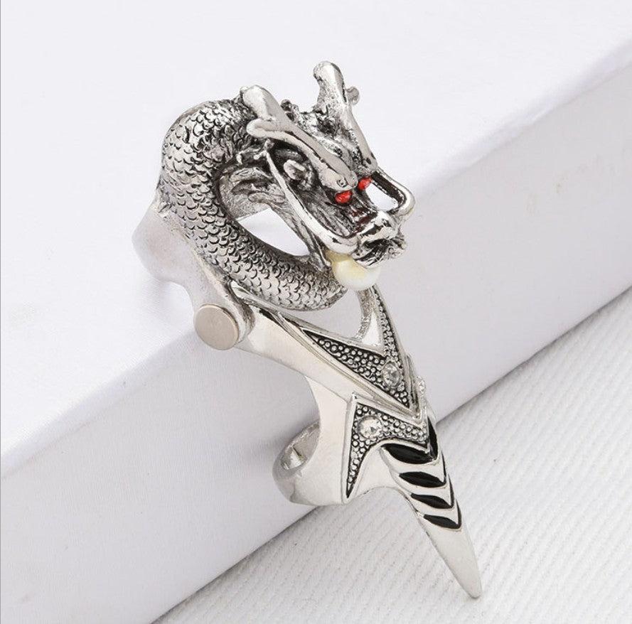 Punk Zircon Skull Knuckle Rings