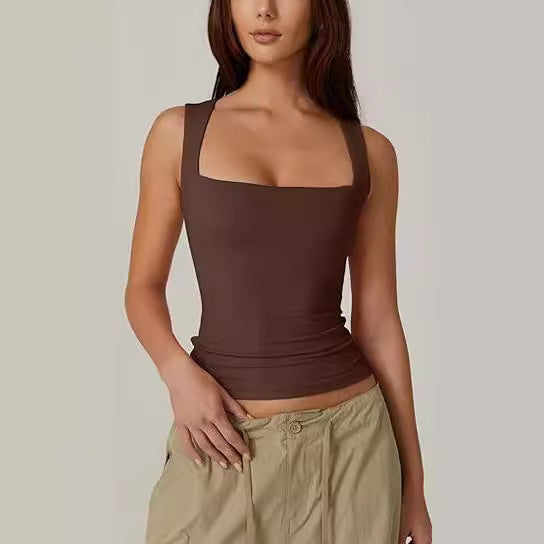 Summer Square-neck Tank Tops