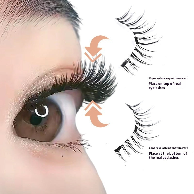 Magnetic Glue-Free Three False Eyelashes