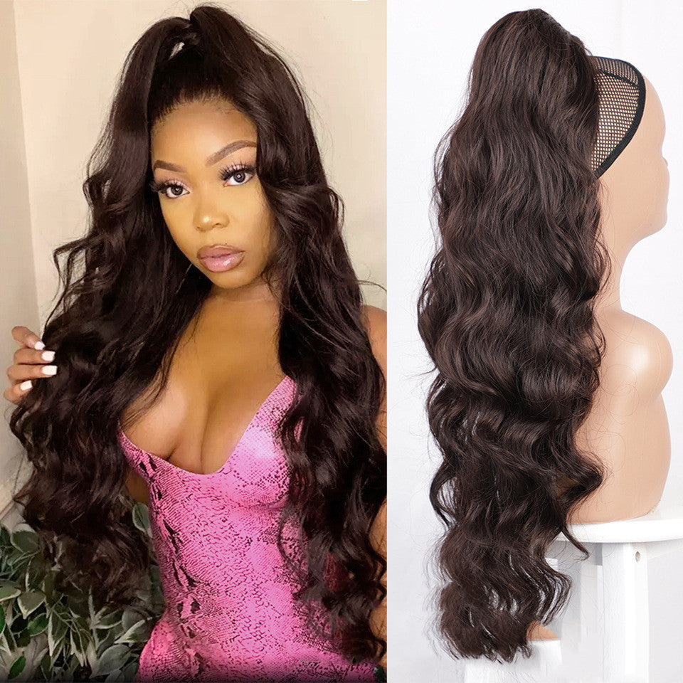 Drawstring Ponytail Matte Human Hair Wigs