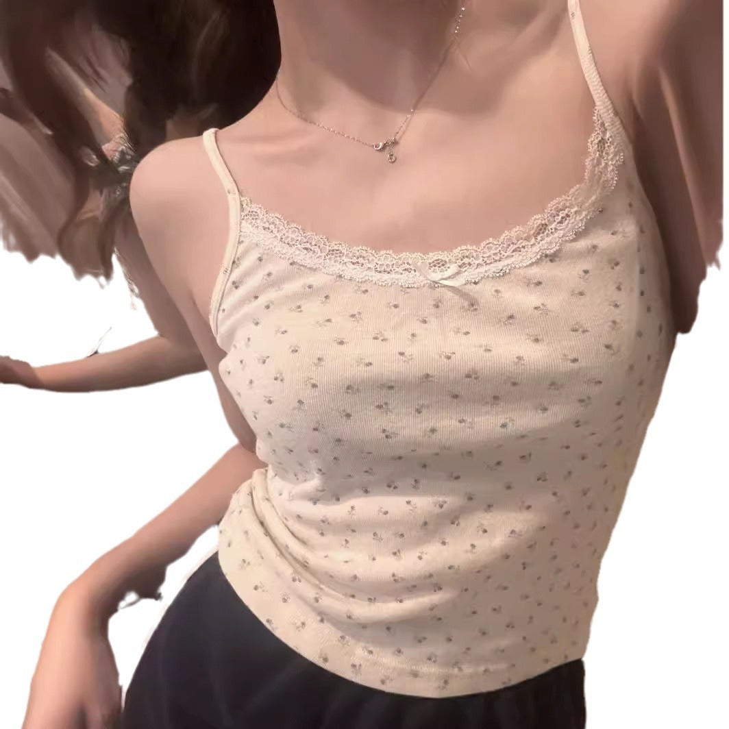 U-neck Floral Short Sleeved Top