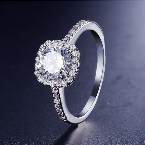 Square Bague Cubic Zirconia Ring