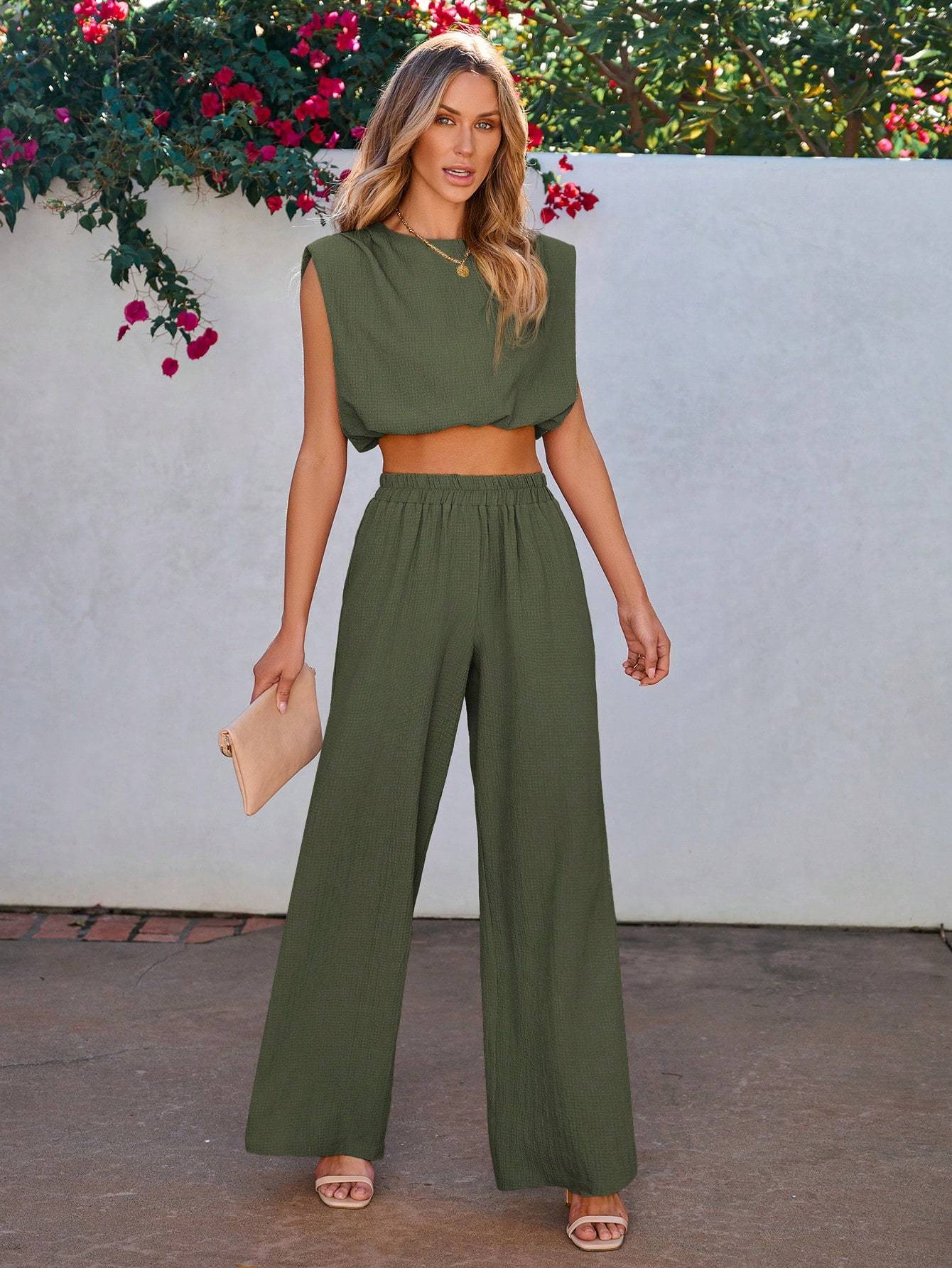 Solid Color Long Pants