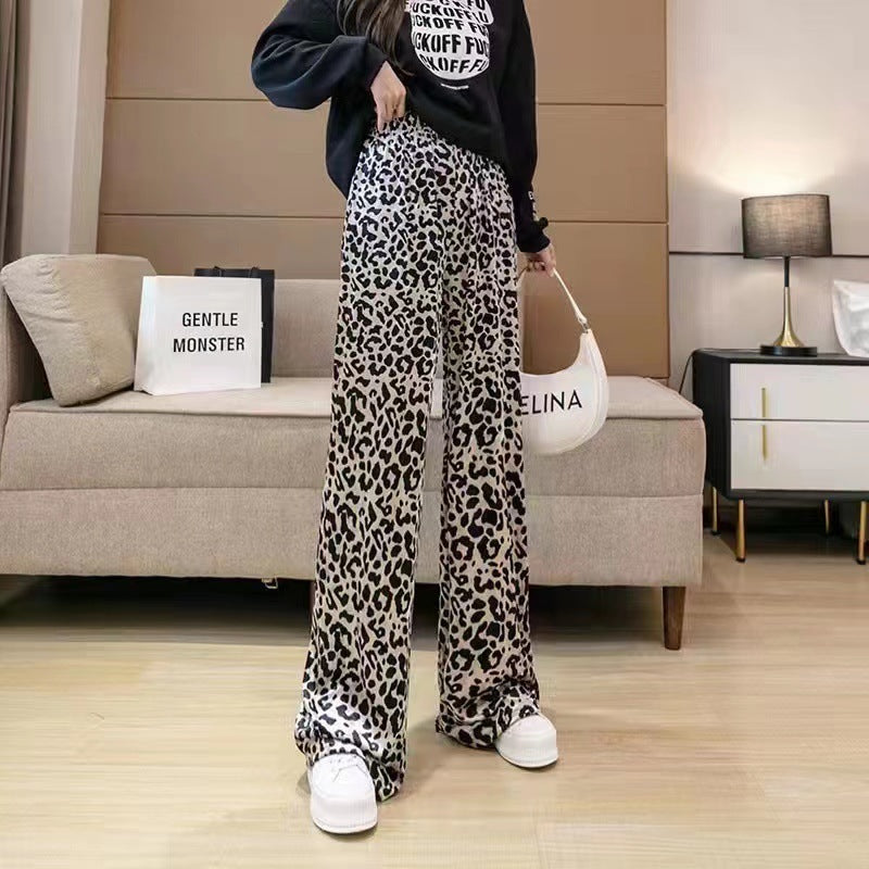 Ice Silk Ink Painting Wide-leg Pants