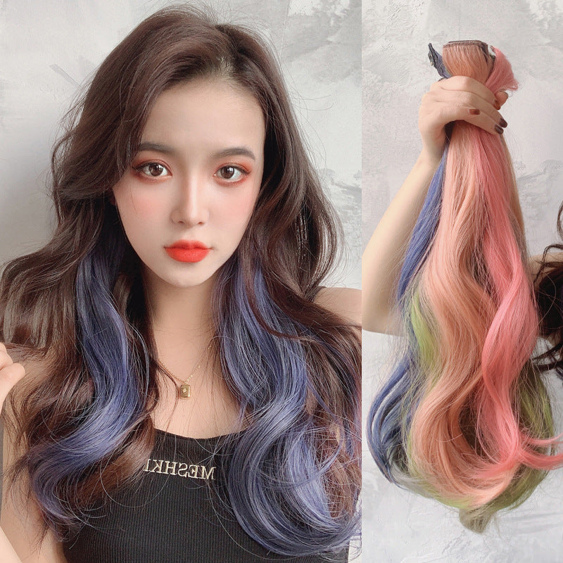 Highlighting Gradient Invisible Curly Hair Wigs