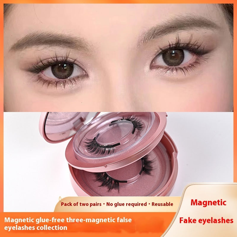Magnetic Glue-Free Three False Eyelashes
