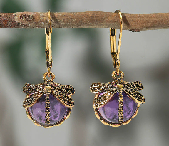 Hanging Vintage Dragonfly Earring
