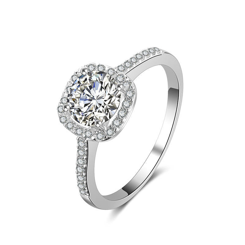 Square Bague Cubic Zirconia Ring