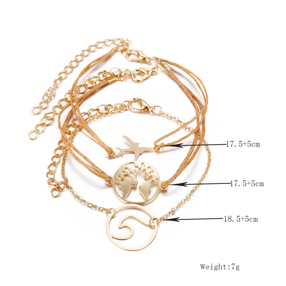 World Map Bracelet