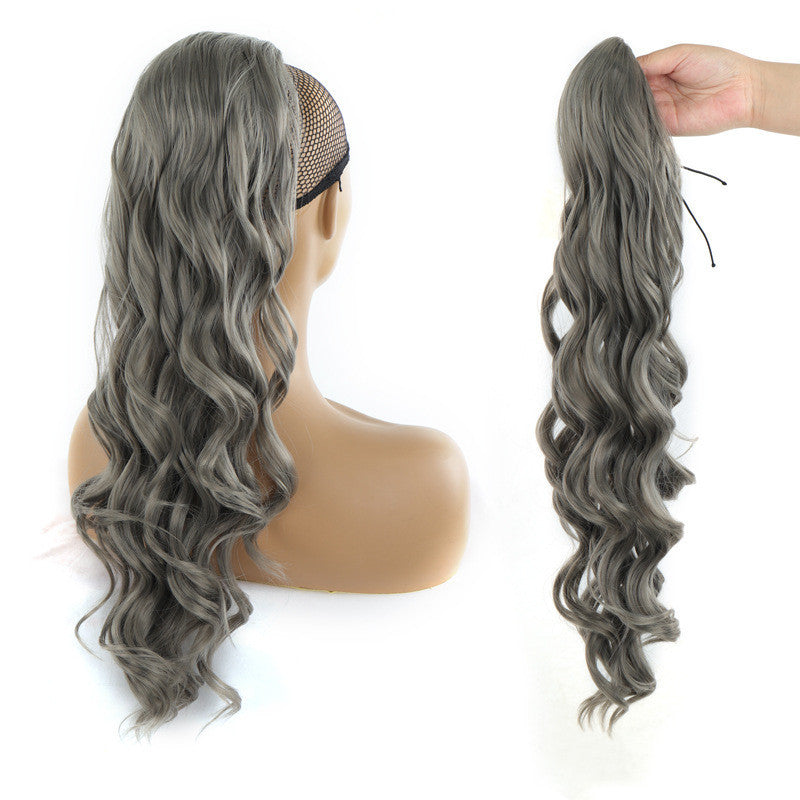 Drawstring Ponytail Matte Human Hair Wigs