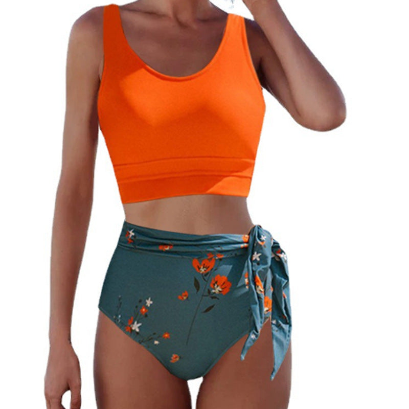 New Cloth Printing Swimming Split Bikini Swimsuit