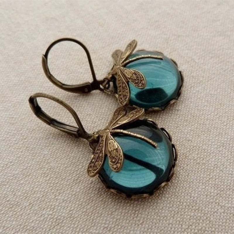 Hanging Vintage Dragonfly Earring