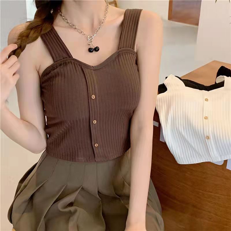 Button Camisole Short Top