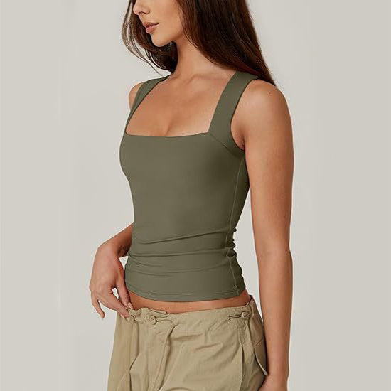 Summer Square-neck Tank Tops