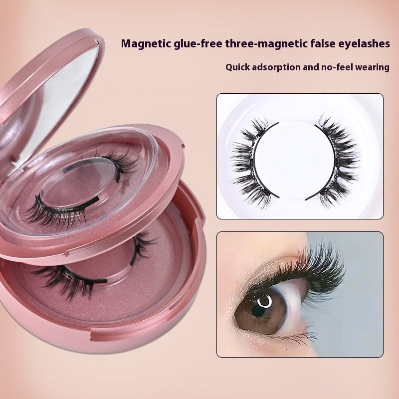 Magnetic Glue-Free Three False Eyelashes