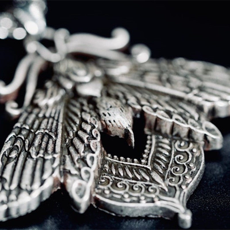 Retro Style Moth Pendant Necklace