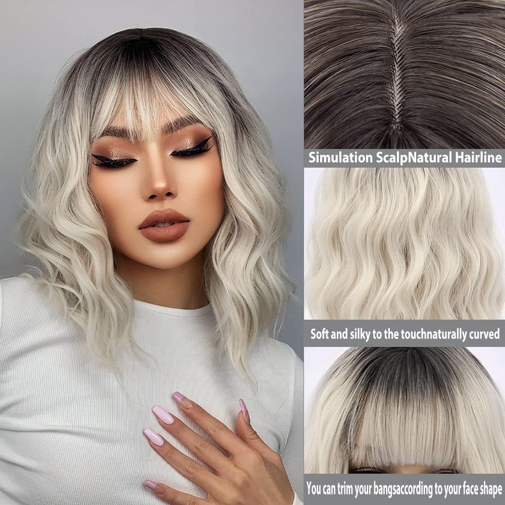 Short Hair Dyeing Human Hair Wigs