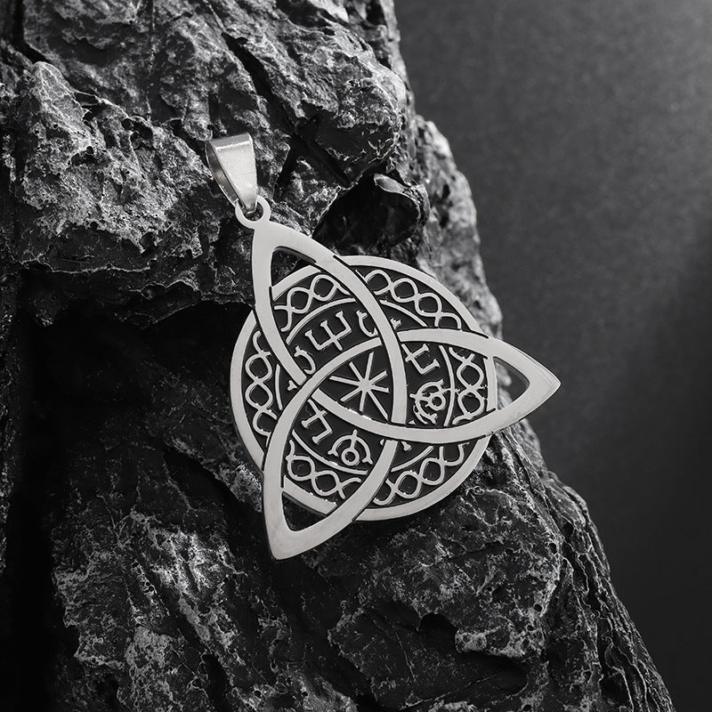 Viking Compass Stainless Steel Necklace