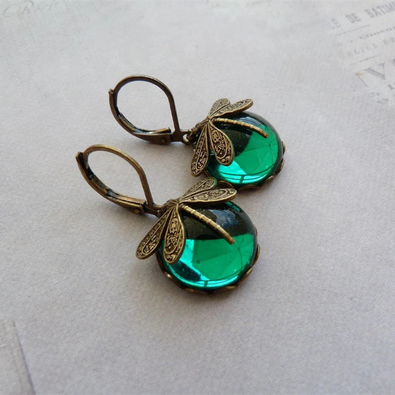 Hanging Vintage Dragonfly Earring