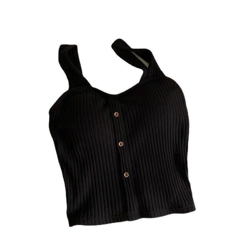 Button Camisole Short Top