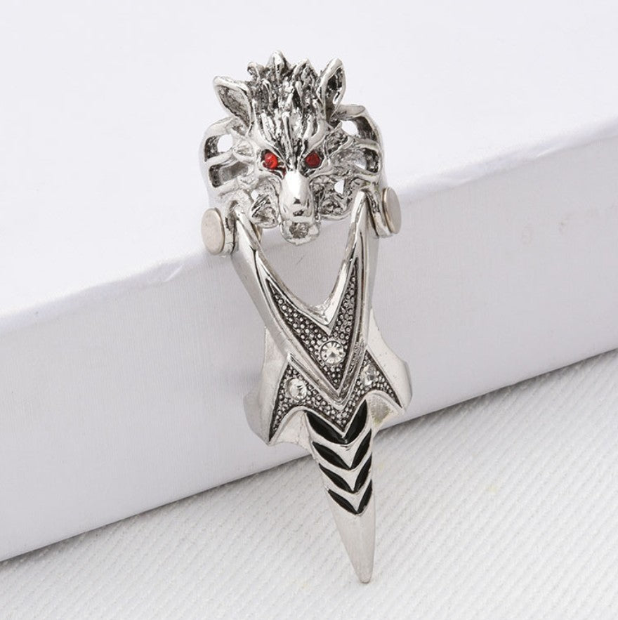Punk Zircon Skull Knuckle Rings