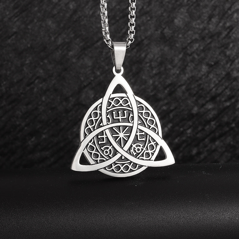 Viking Compass Stainless Steel Necklace