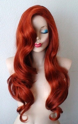 Copper Anime Human Hair Wigs