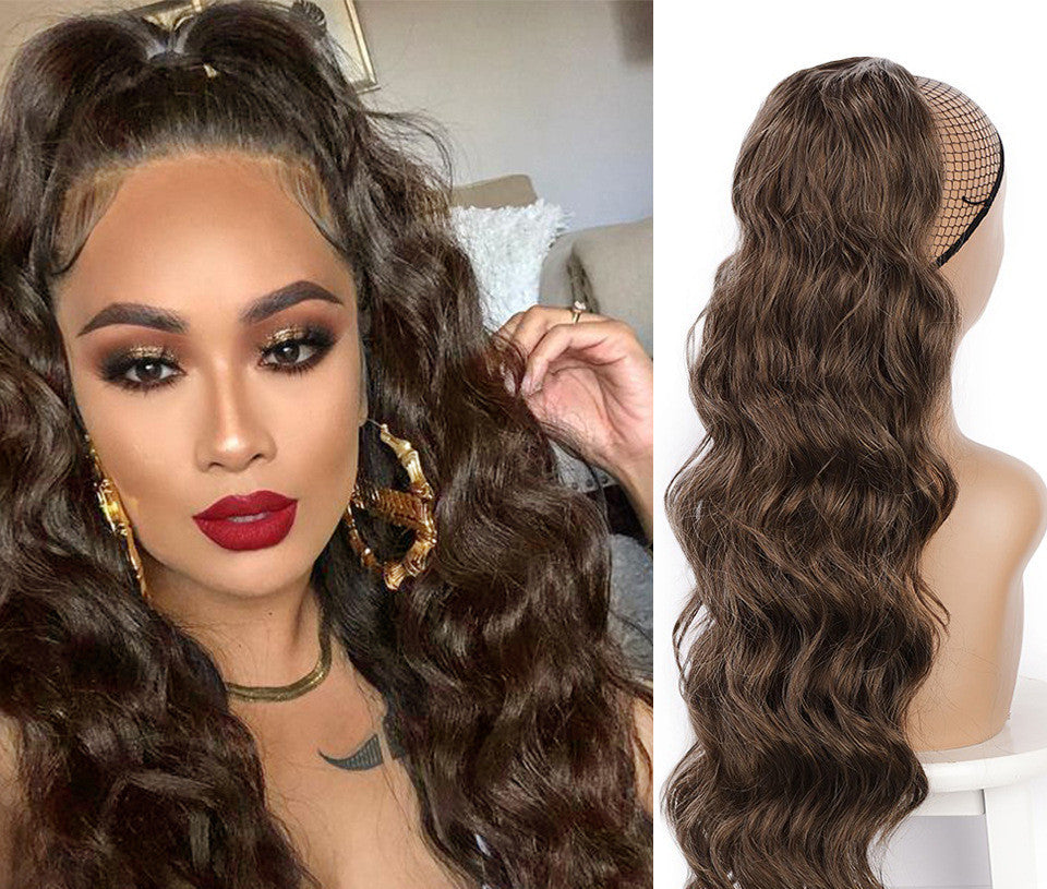 Drawstring Ponytail Matte Human Hair Wigs