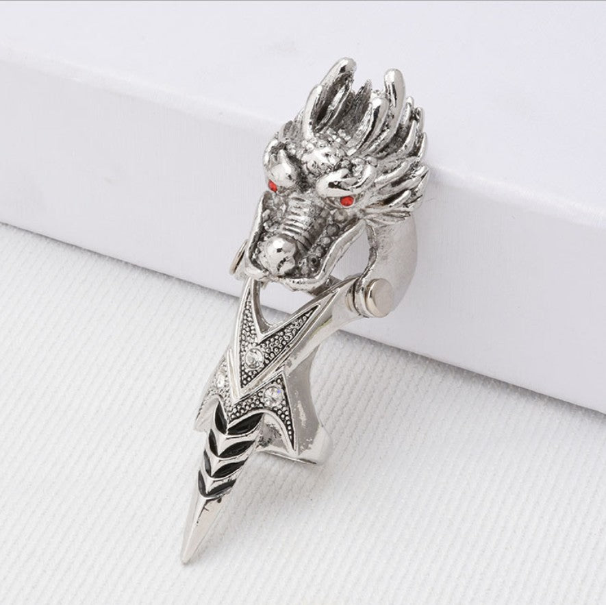 Punk Zircon Skull Knuckle Rings
