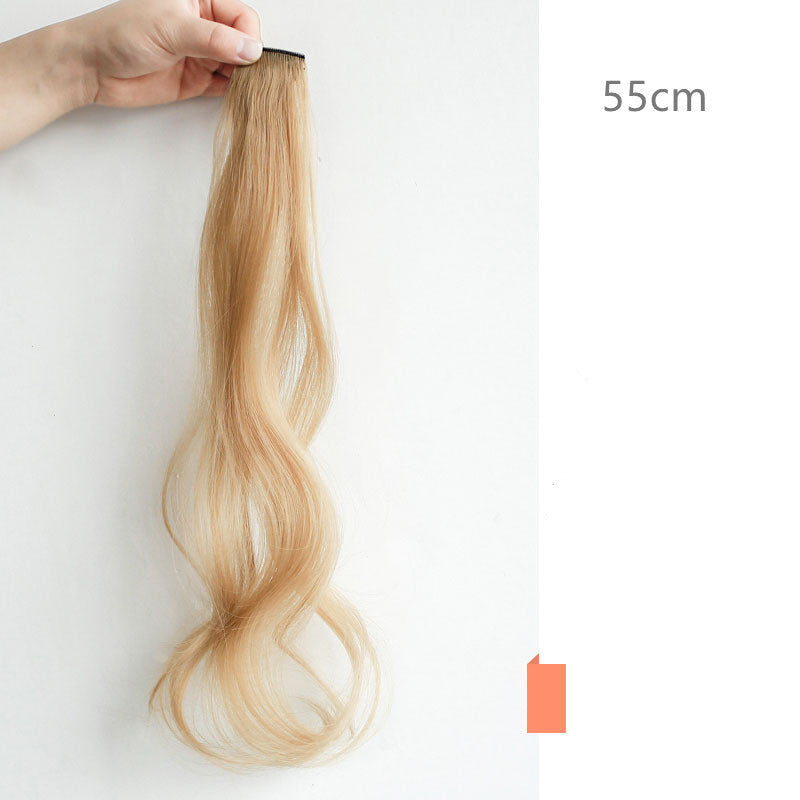 Highlighting Gradient Invisible Curly Hair Wigs
