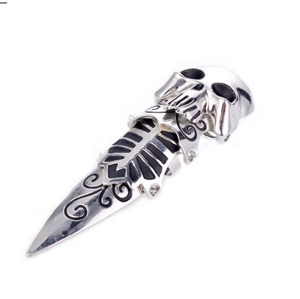 Punk Zircon Skull Knuckle Rings