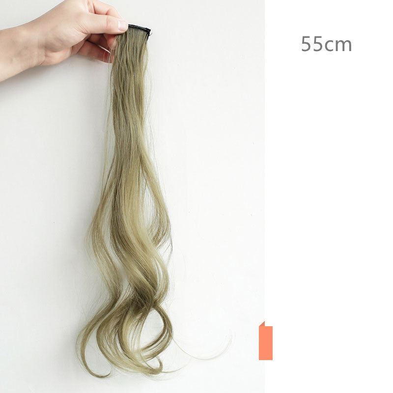 Highlighting Gradient Invisible Curly Hair Wigs