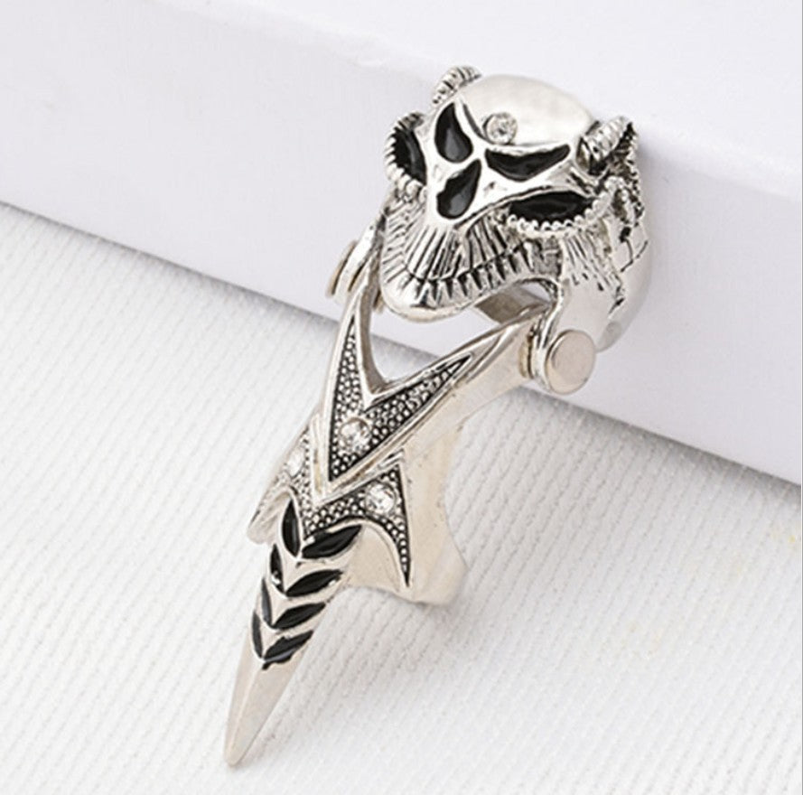 Punk Zircon Skull Knuckle Rings