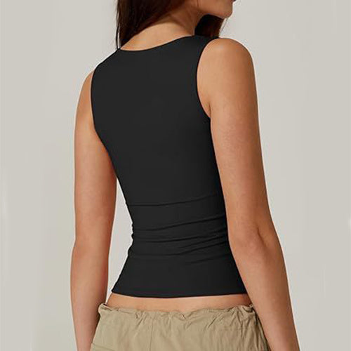 Summer Square-neck Tank Tops