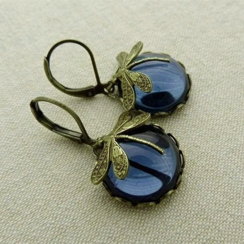 Hanging Vintage Dragonfly Earring