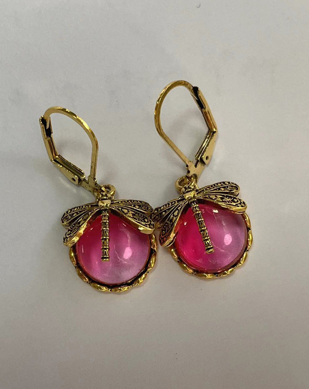 Hanging Vintage Dragonfly Earring